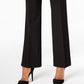 Calça feminina JM Collection Petite com aba estendida, preta, tamanho 20X4