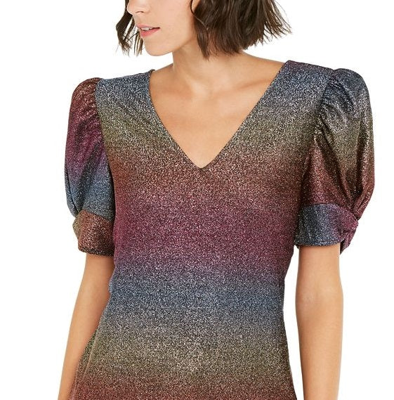 INC Iternational Concepts Top Feminino Rainbow Shine Roxo Tamanho XX-Grande