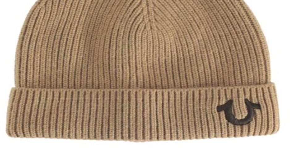 Boné de malha canelada masculino True Religion marrom tamanho regular
