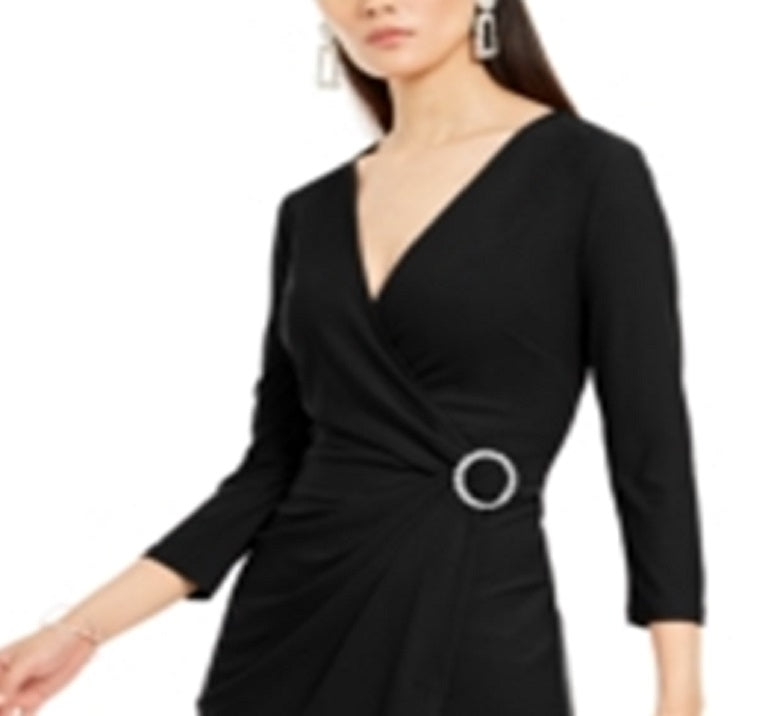 Vestido envelope feminino INC Iternational Concepts com strass, preto, tamanho XX-G