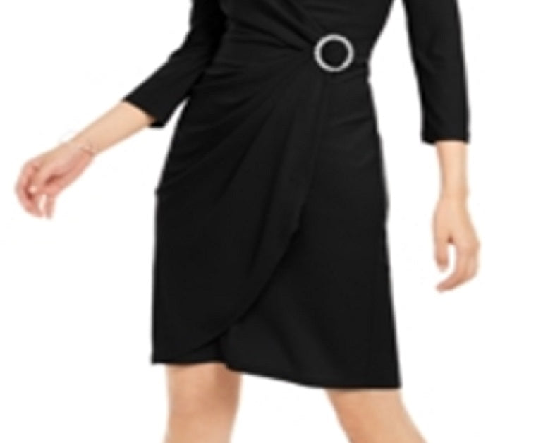Vestido envelope feminino INC Iternational Concepts com strass, preto, tamanho XX-G