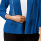 Cardigan Alfani Feminino com Pontos Mistos e Frente Aberta Azul Tamanho Pequeno