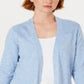 Karen Scott Cardigan Feminino com Canelado Azul Tamanho M