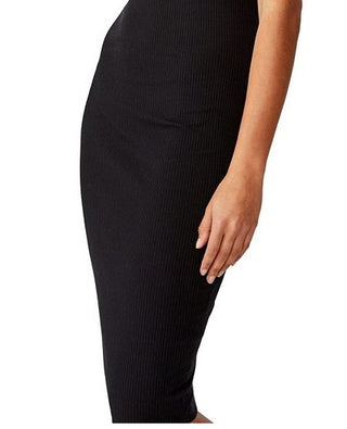 Cotton on Women's High Crew Low Back Rib MIDI Dress Black Size XL