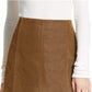 Minissaia vegana feminina Free People, marrom, tamanho 10
