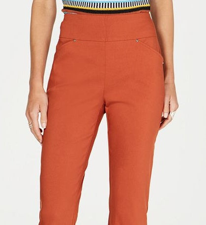 Calça skinny cropped feminina INC Iternational Concepts marrom tamanho 8 petite