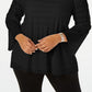 Blusa listrada Alfani feminina preta tamanho 2X