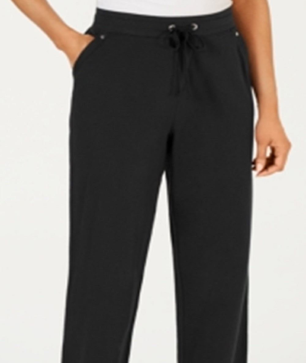 Calça Terry Feminina Karen Scott Preta Tamanho Pequeno Médio