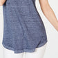 Blusa feminina estilo &amp; co com bolso no peito, azul, tamanho XS