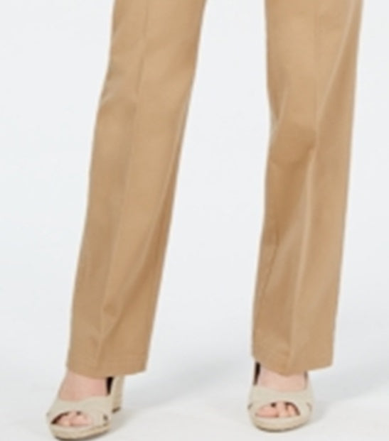 Calça feminina Charter Club com controle de barriga, marrom, tamanho 4