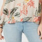 Top feminino estilo &amp; co, estampado, sem mangas, alto e baixo, marrom, tamanho extrapequeno