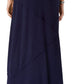 Saia feminina Style &amp; Co Petite Maxi com costura exposta azul tamanho Petite X-Large