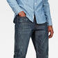 Calça jeans masculina G-star Raw Morry 3D Relaxed Tapered Fit Selvedge Azul Tamanho 28X32