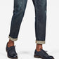 Calça jeans masculina G-star Raw Morry 3D Relaxed Tapered Fit Selvedge Azul Tamanho 28X32