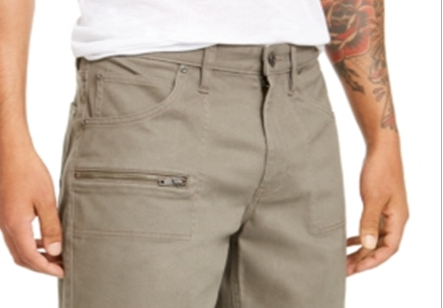 Shorts Ollie com zíper masculino INC International Concepts, marrom, tamanho 34