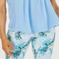 Blusa feminina sem mangas Charter Club, azul, tamanho grande