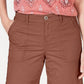 Shorts femininos com bolso duplo e punho, estilo &amp; co, vermelho, tamanho 10