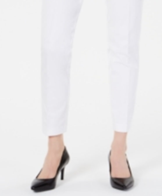 Calça skinny Hollywood feminina Alfani Bi Stretch, branca, tamanho 14 Petite