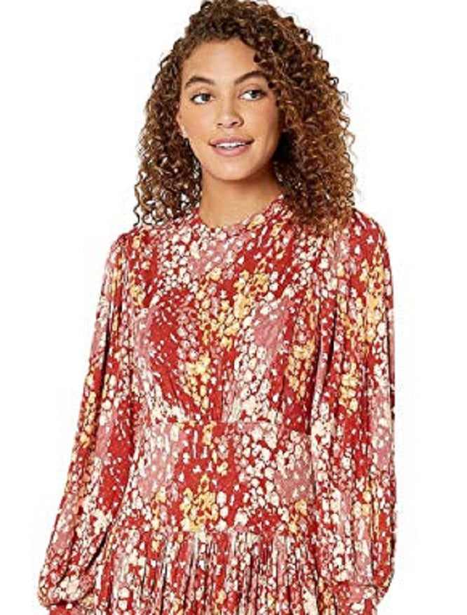 Vestido curto feminino Free People Heartbeats vermelho tamanho pequeno