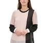 Blusa Calvin Klein Feminina Manga Longa Colorblock Rosa Tamanho Médio