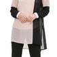 Blusa Calvin Klein Feminina Manga Longa Colorblock Rosa Tamanho Médio