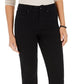 Calça jeans feminina estilo curvilíneo com perna reta, azul, tamanho 6 T/G