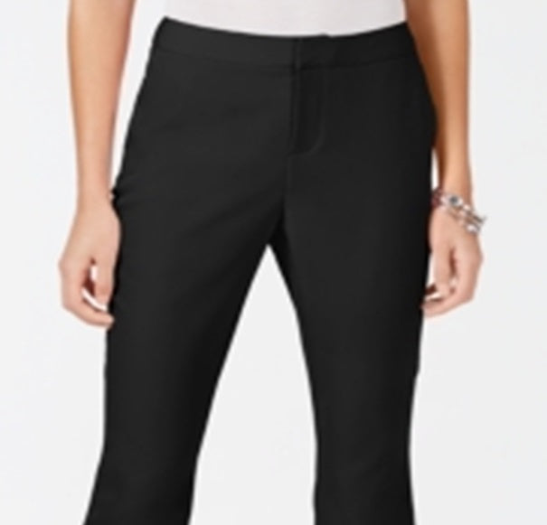 Calça feminina justa, cintura média, preta, tamanho 2, da INC International Concepts