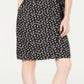 Vestido envelope estampado feminino Calvin Klein, preto, tamanho 6