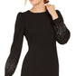 Vestido justo com aplicações Calvin Klein feminino, preto, tamanho 6