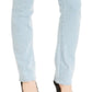 Jeans feminino estilo &amp; co, com controle de barriga, slim, azul, tamanho 22x5