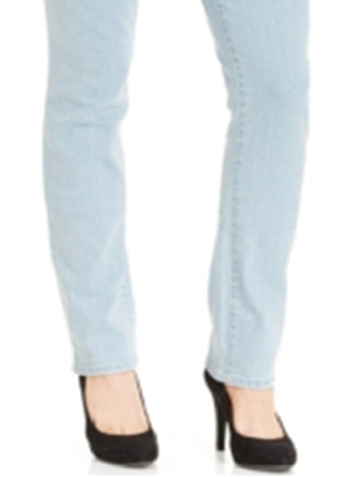 Jeans feminino estilo &amp; co, com controle de barriga, slim, azul, tamanho 22x5