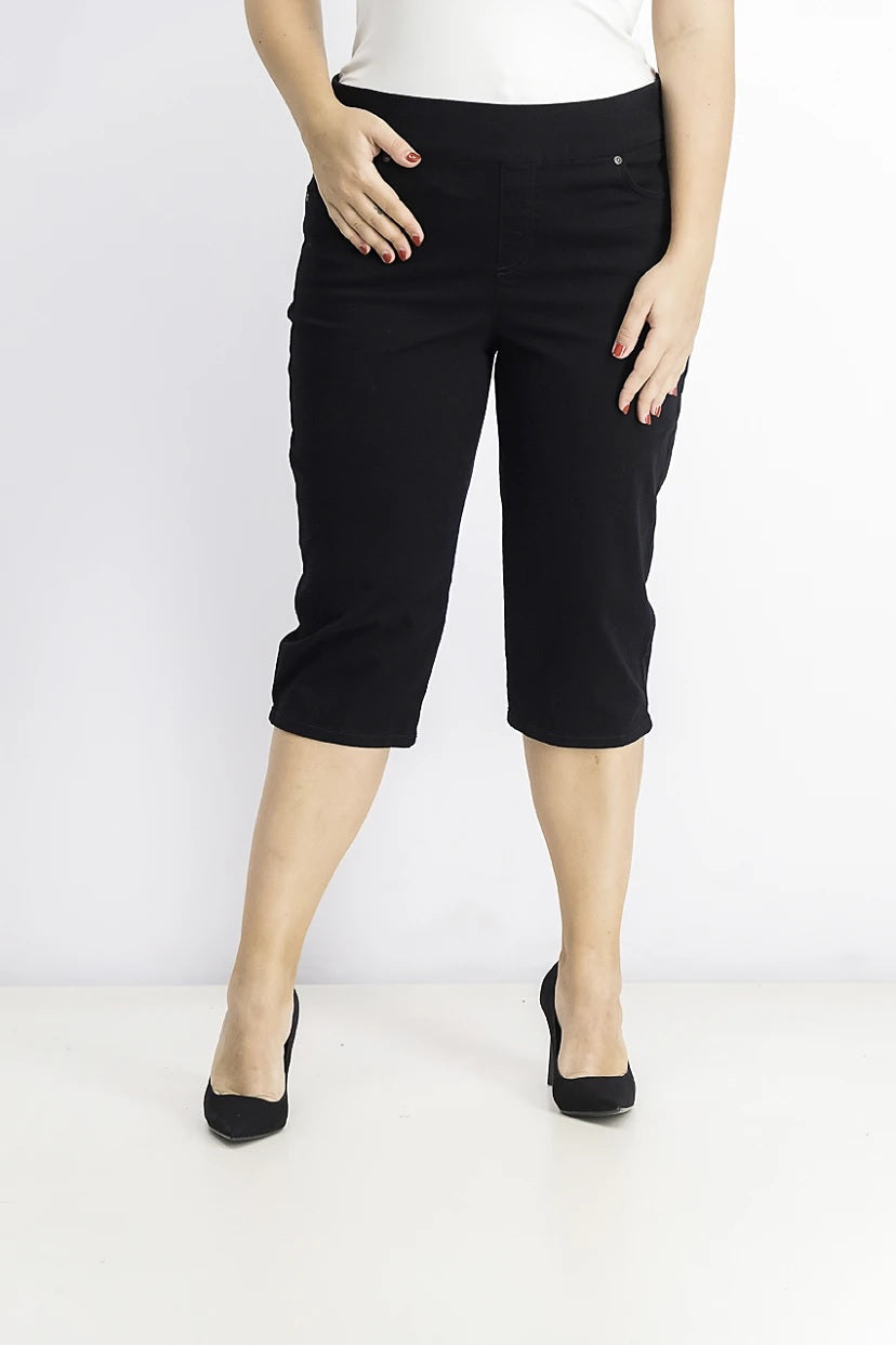 Calça jeans skinny Avery Pull on Skimmer feminina da Style &amp; Co, preta, tamanho médio