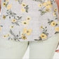 Blusa feminina de algodão com estampa floral Style &amp; Co, cinza, tamanho pequeno