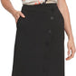 Saia reta feminina DKNY Ponte Office, preta, tamanho 8