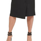 Saia reta feminina DKNY Ponte Office, preta, tamanho 8