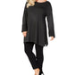 Suéter Alfani Plus Ottoman Stitch Feminino Preto Tamanho 1X