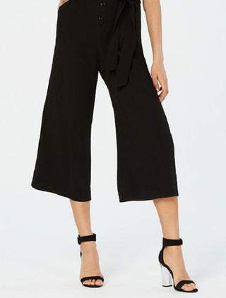 Macacão feminino Bar III de crepe sem mangas, preto, tamanho 4