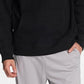 Karl Lagerfeld Moletom com capuz masculino com logotipo da cabeça, preto, tamanho médio