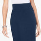 Alfani Saia Lápis Curvy Scuba Feminina Cintura Larga Azul Tamanho 2 Petite