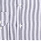 Camisa social listrada masculina Club Room Classic/Regular-Fit azul tamanho 15,5 x 34-35