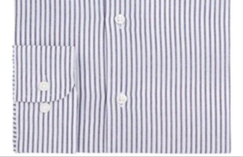 Camisa social listrada masculina Club Room Classic/Regular-Fit azul tamanho 15,5 x 34-35