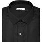 Camisa social masculina Bar III Slim Fit Stretch Easy Care com textura sólida, preta, tamanho M