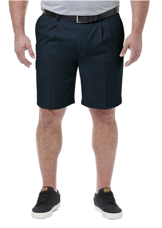 Shorts Haggar Masculino Big &amp; Tall Cool Pro com pregas frontais, azul, tamanho 50