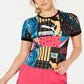 Camiseta Puma Clash Printed Cropped Feminina Preta Tamanho X-G