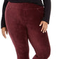Leggings femininas de veludo cotelê plus size estilo &amp; co, roxas, tamanho 0X
