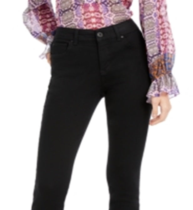 Calça jeans feminina skinny com controle de barriga, da INC Iternational Concepts, preta, tamanho 2