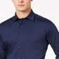 Camisa social masculina Alfani Big &amp; Tall lisa azul tamanho 20T