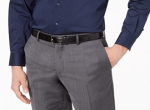 Camisa social masculina Alfani Big &amp; Tall lisa azul tamanho 20T