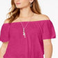 Blusa conversível ombro a ombro estilo &amp; co feminina rosa tamanho médio