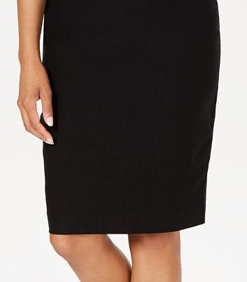 Saia feminina com controle de barriga Charter Club, preta, tamanho 10